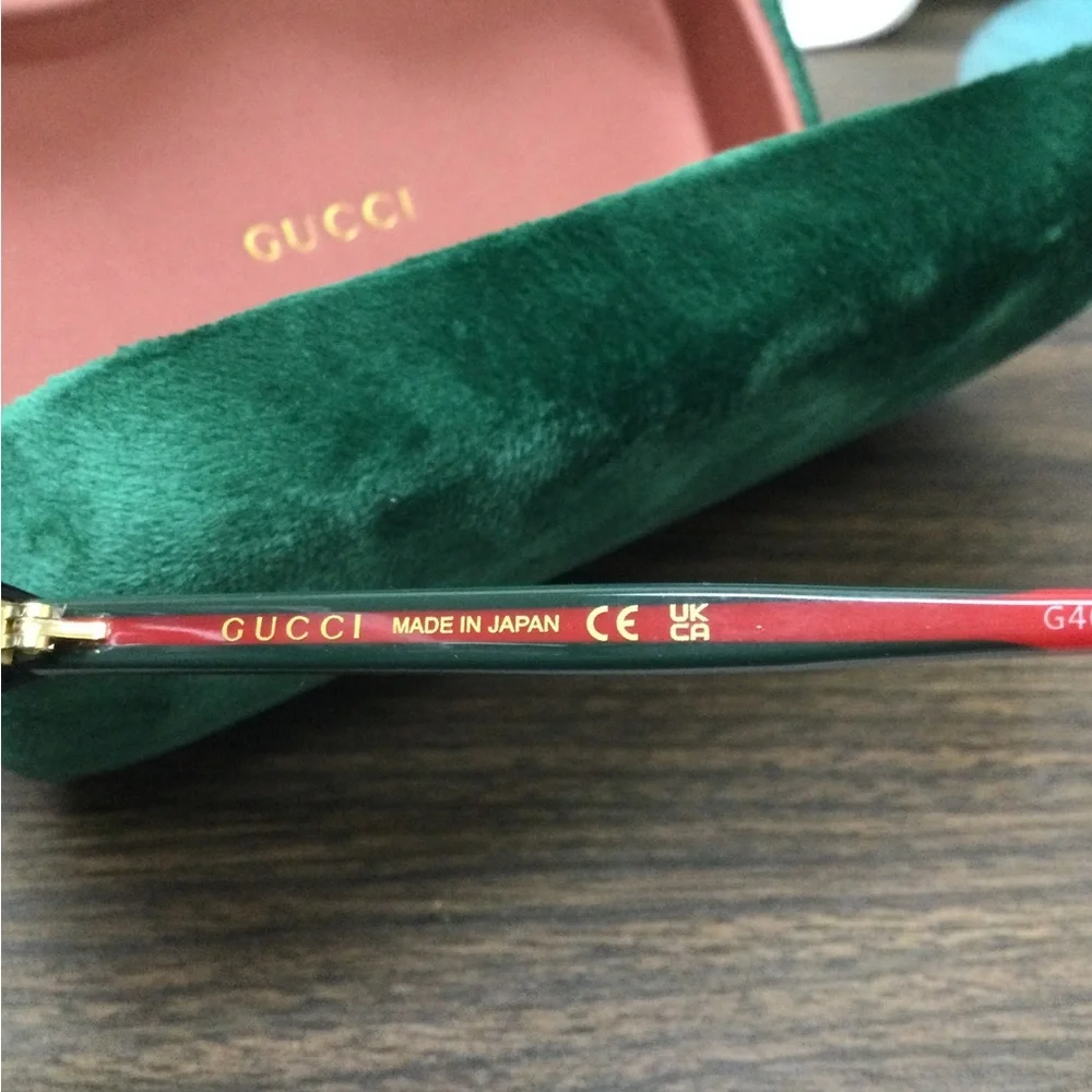 GUC Gucci Black and Red Frame Optical Glasses